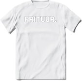 Frituur - Snack T-Shirt | Grappig Verjaardag Kleding Cadeau | Eten En Snoep Shirt | Dames - Heren - Unisex Tshirt | - Wit - XL