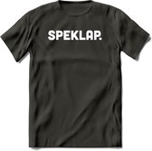 Speklap - Snack T-Shirt | Grappig Verjaardag Kleding Cadeau | Eten En Snoep Shirt | Dames - Heren - Unisex Tshirt | - Donker Grijs - 3XL