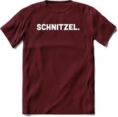 Schnitzel - Snack T-Shirt | Grappig Verjaardag Kleding Cadeau | Eten En Snoep Shirt | Dames - Heren - Unisex Tshirt | - Burgundy - XL