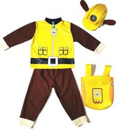 WiseGoods Luxe Paw Patrol Rubble Kostuum - Jongens - Carnaval - Halloween - Verkleedkleren Jongen - Speelgoed - Cadeau -  110/116