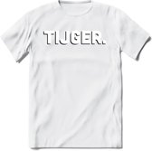 Tijger - Valentijn T-Shirt | Grappig Valentijnsdag Cadeautje voor Hem en Haar | Dames - Heren - Unisex | Kleding Cadeau | - Wit - XL