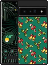 Pixel 6 Pro Hardcase hoesje Kerstpatroon - Designed by Cazy