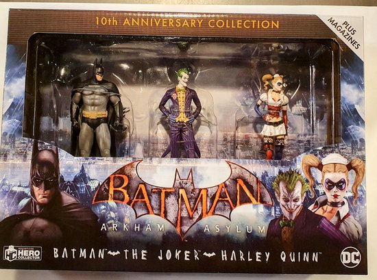 Batman Arkham Asylum Hero Collection - 3 figuurs Pack 1/16 10th Anniversary Box 13 cm - Eaglemoss Collections