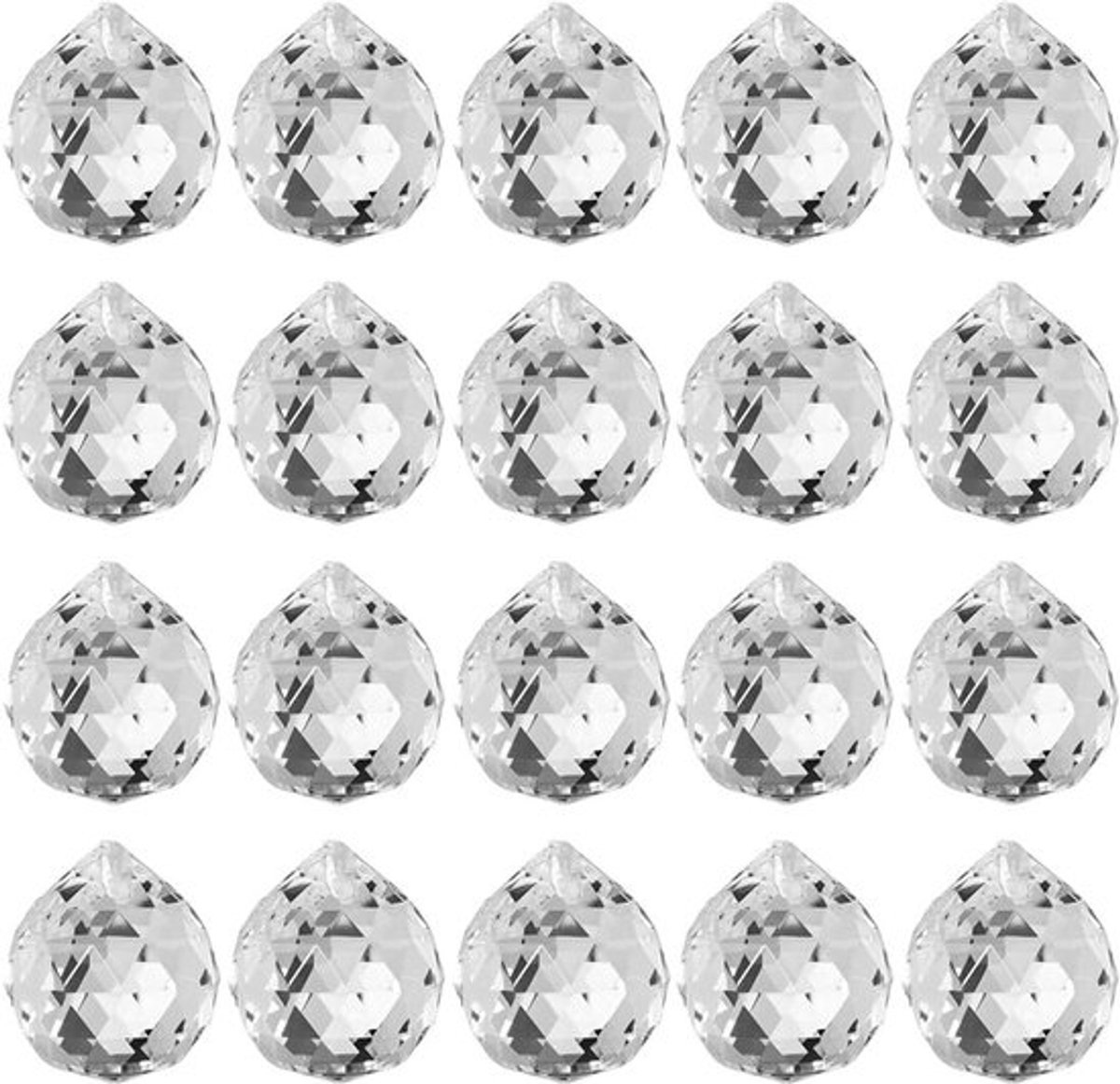 20pcs Prismakristallen - 20mm Hangende Prismakristallen - Transparant