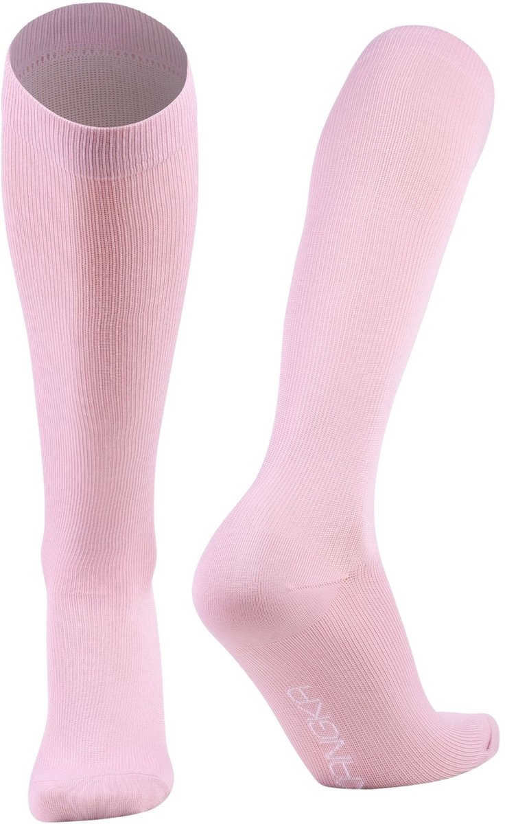 KANGKA® Compressiekousen Maat 36-38 (S/M) - Lichtroze - Steunkousen voor Zittend en Staand Beroep - Reissokken - Compressie sokken voor Hardlopen, Wandelen, Vliegtuig