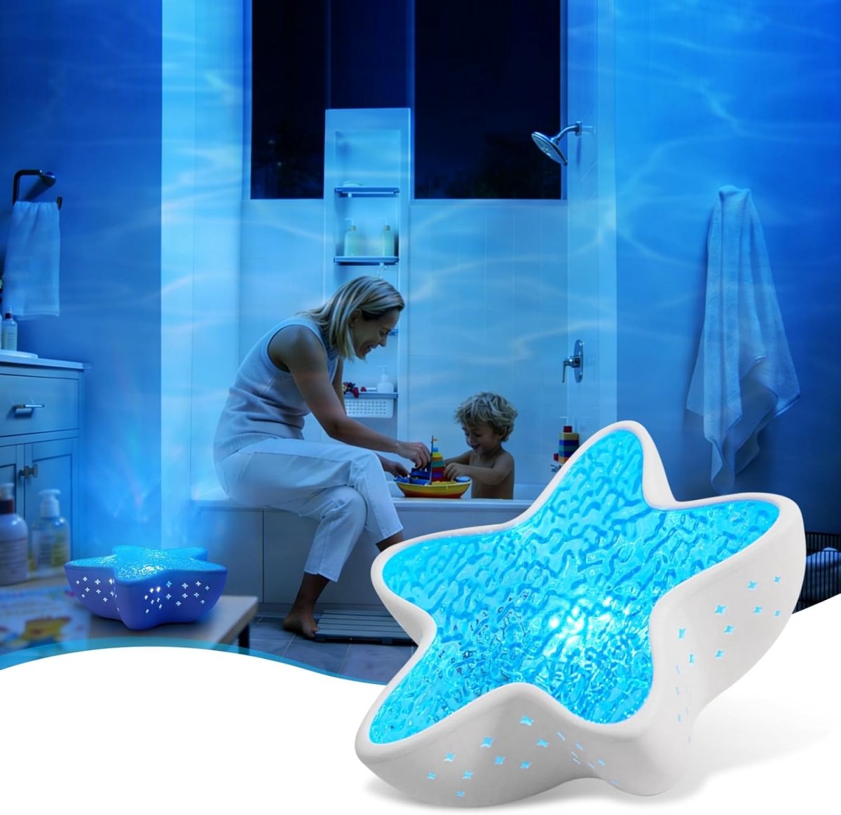 Lzwintrading - Sterrenhemel Projector - Noorderlicht Projector - Ocean Wave Sterrenhemelprojector - Sterrenlamp - 7 Kleuren - Projectorlampen - LED Nachtlampje - Sterrenprojector - Ster Projector voor Kinderen en Volwassenen