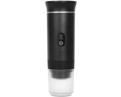 Draagbare Koffiemachine - 2026 model - Draagbare Elektrische Espressomachine - Zwart - Koffiezet apparaat voor Onderweg - Capsules & Gemalen Koffie - Portable Espresso Machine - Cadeauset - koffiemaatje - Reis & Camping Koffiezetapparaat