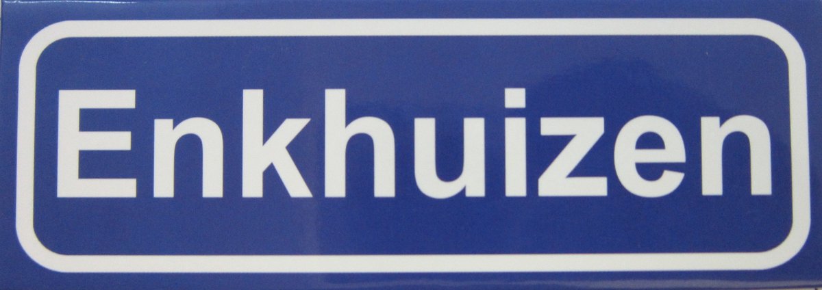 Souv© - magneet plaatsnaambord Enkhuizen