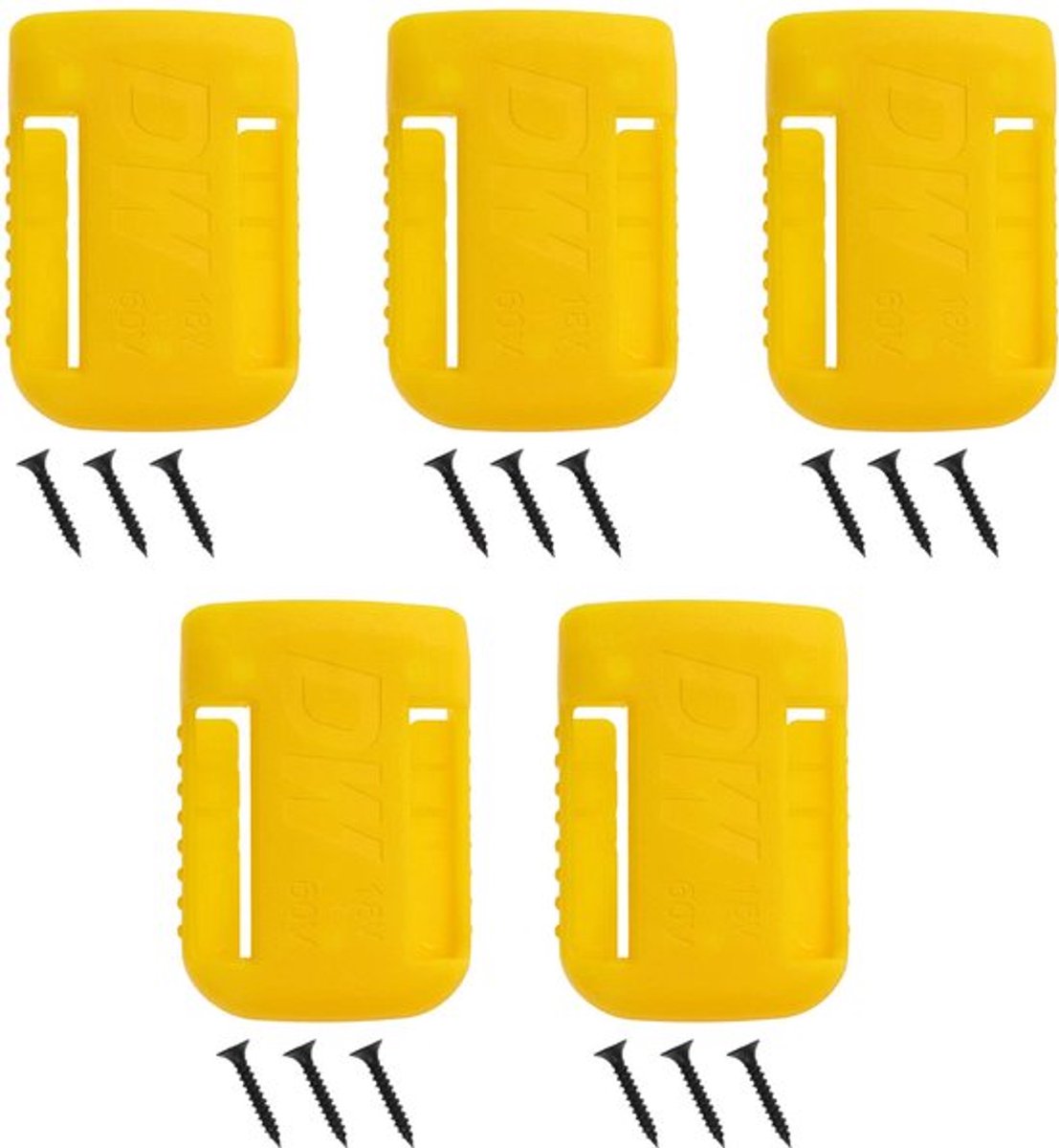 5 stks Batterij Houder Mount Tool Batterij Cover Riemclip met Schroeven Compatibel met 18V 60V Batterij DCB200 DCB201 DCB202 DCB203 DCB204 DCB205