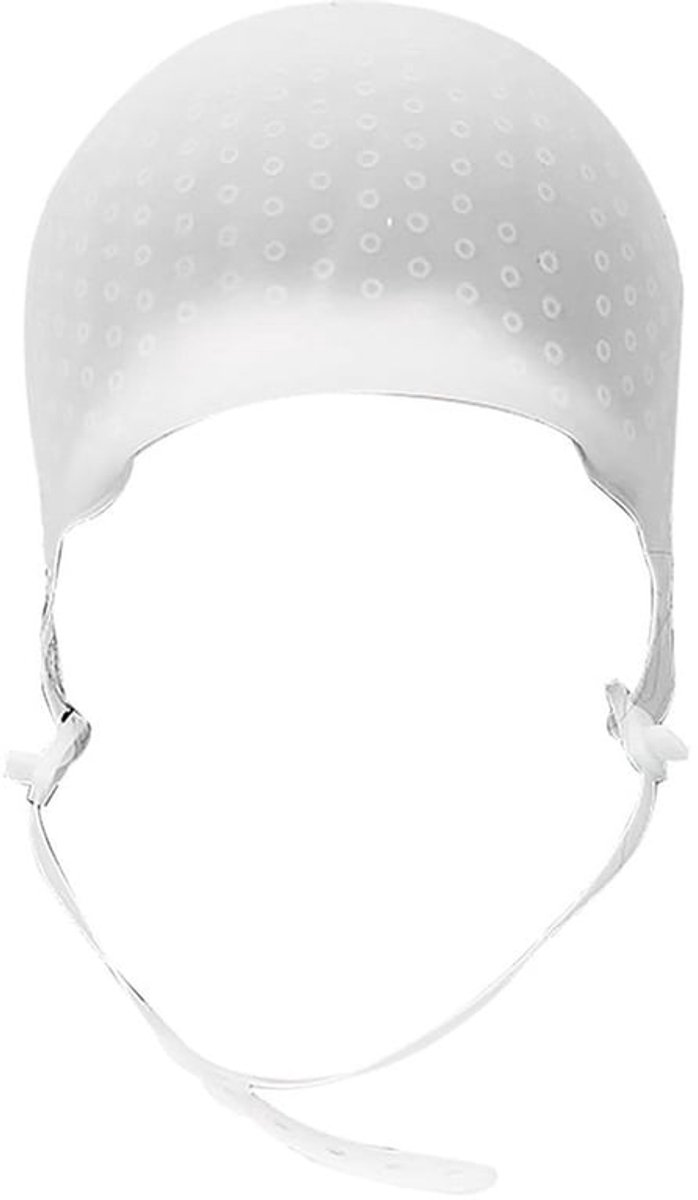 Highlight Cap - Silicone Haarverf Cap voor Kappers - Reusable en Verstelbare Strap (Wit)