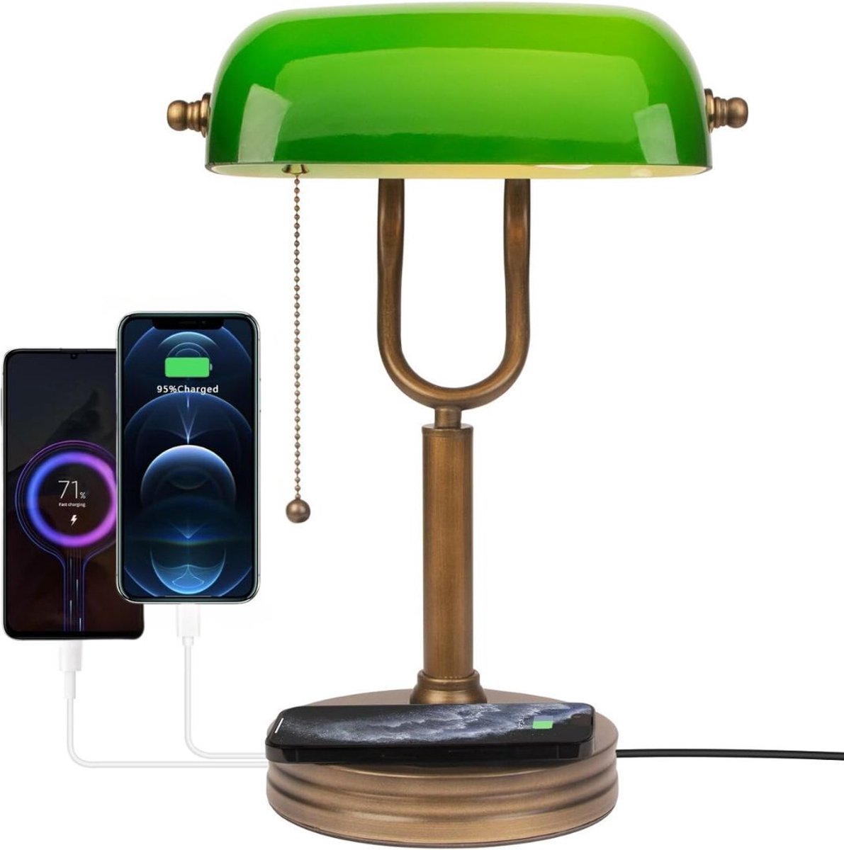 CLGP® Notarislamp - Bankierslamp - Bureaulamp - Groen