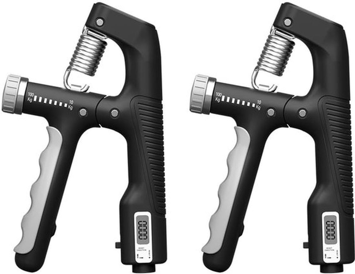 2 Stuks Handtrainer Onderarmtrainer Vingertrainer Met Telfunctie 10-100 Kg Verstelbare Handgreep Onderarmen Gereedschap Voor Atleten En Handherstel