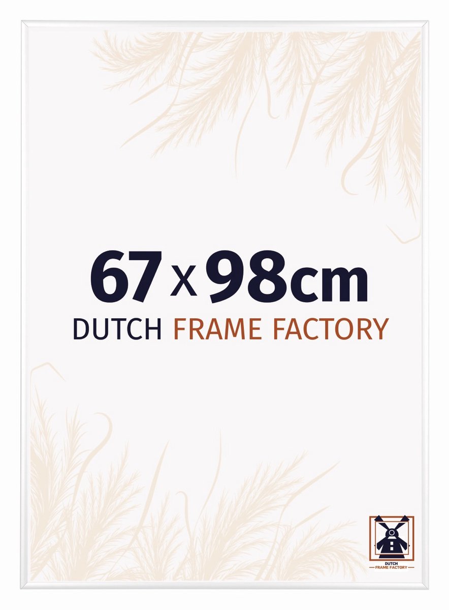 Dutch Frame Factory Fotolijst 67x98 cm - Aluminium - Wit Hoogglans - Kampen