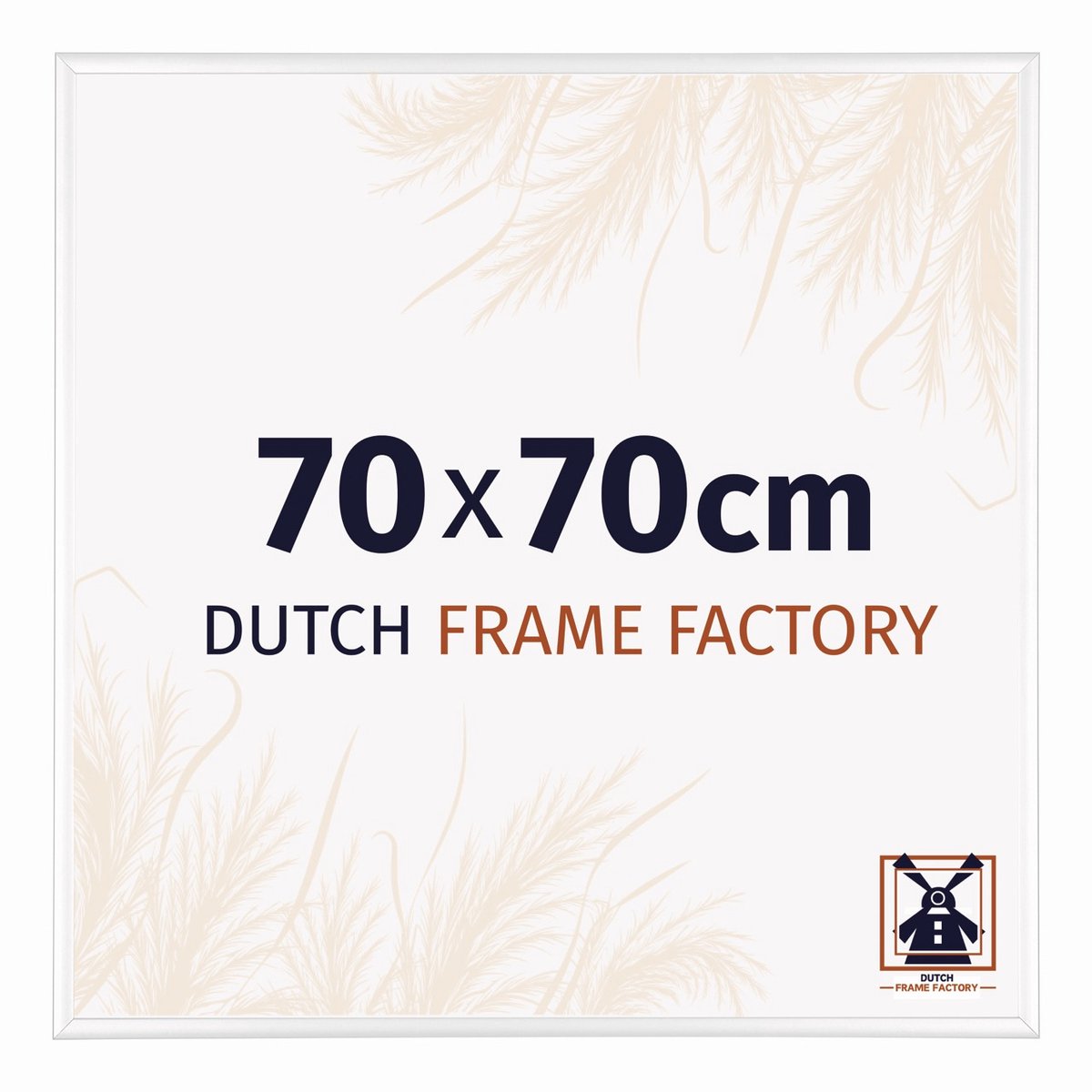 Dutch Frame Factory Fotolijst 70x70 cm - Aluminium - Wit Hoogglans - Kampen