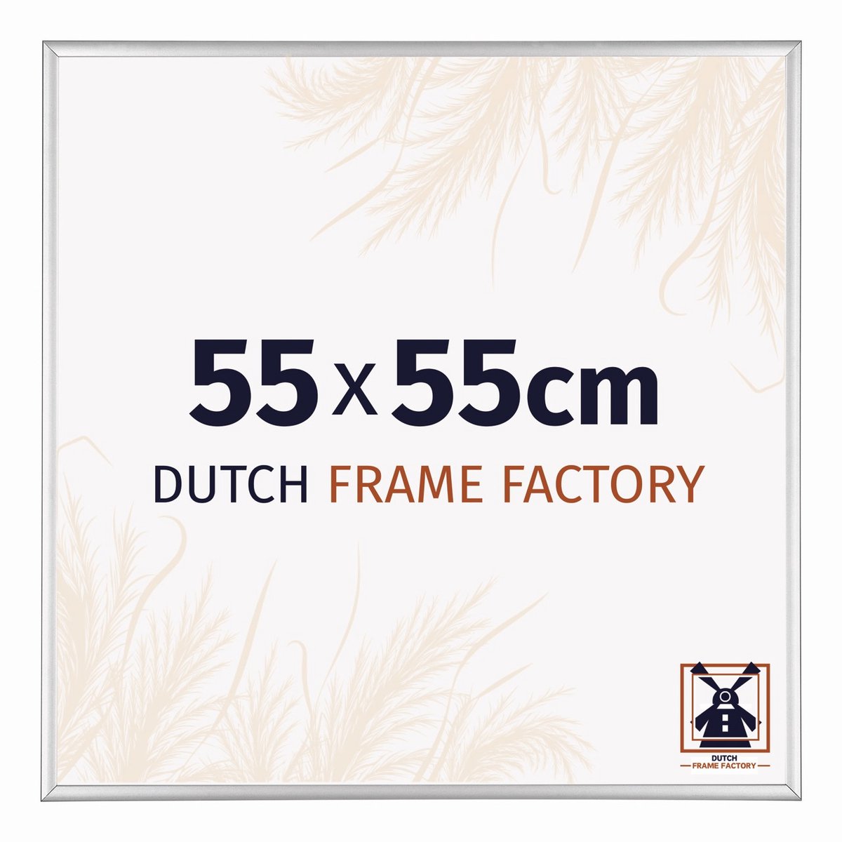 Dutch Frame Factory Fotolijst 55x55 cm - Aluminium - Zilver Hoogglans - Kampen