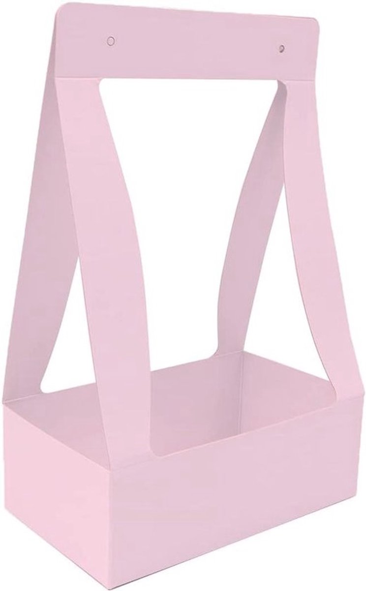 - Bloemengeschenkzakken - Waterdicht - Roze - Verjaardag Bruiloft Feest - Handvat - Geschikt voor Boeket - 5 Stuks Papieren Draagtassen met Handvat
