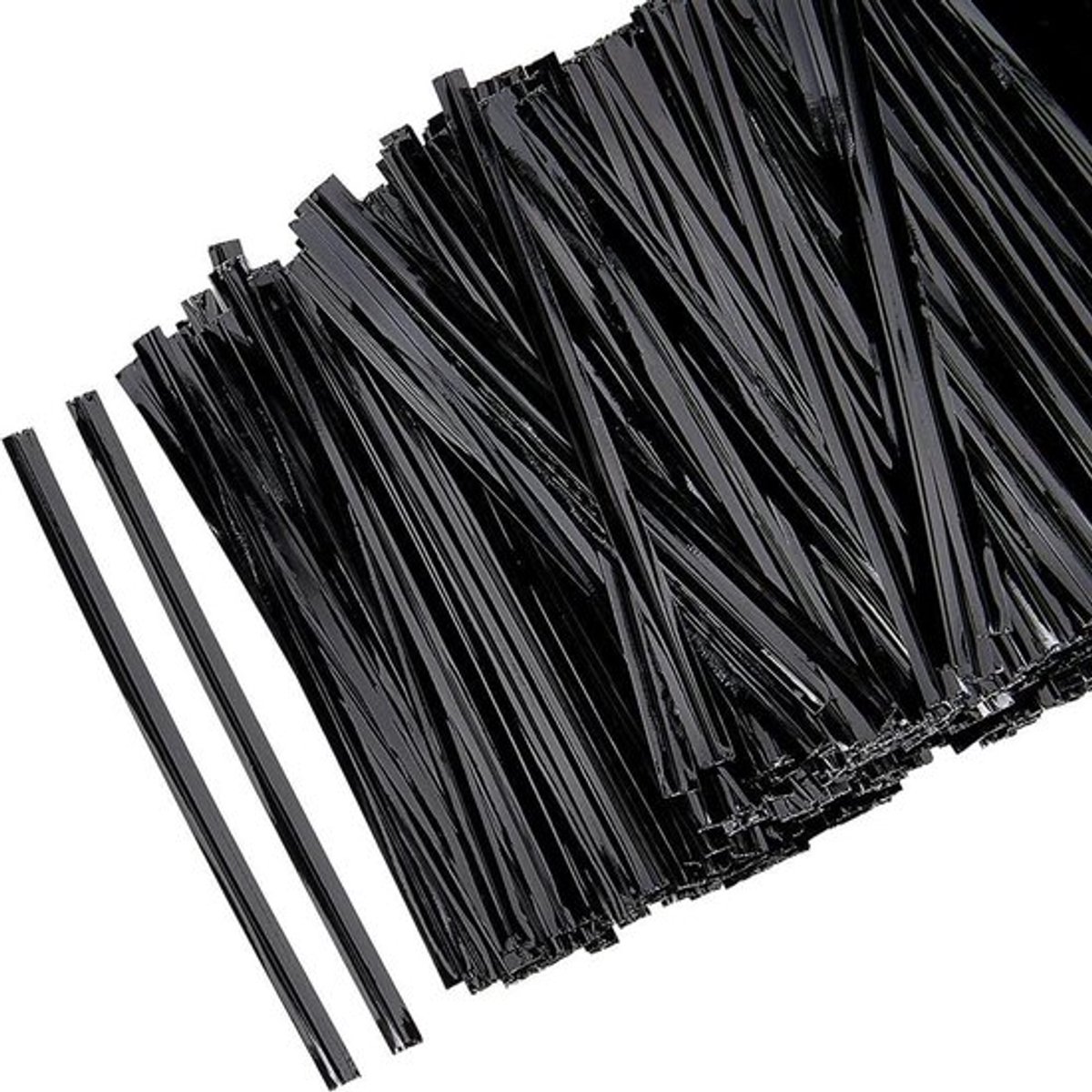 Twist Stropdassen - Snoep Tas - Draad - Zwart - Brood Koffie Cake Plant Tuin - Papier Sluiting Tie - Kerst Traktatie Zakken Kunst - Geschikt voor 1440Pcs 8CM - Kraftpapier - (met IJzeren Kern)