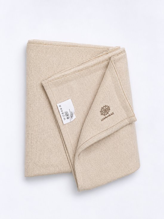 Samarali Yoga Deken Chambray Beige - 100% Biologisch katoen - 200x150 cm - Handgemaakte meditatiedeken - Comfort en veelzijdigheid van Samarali — afbeelding 4