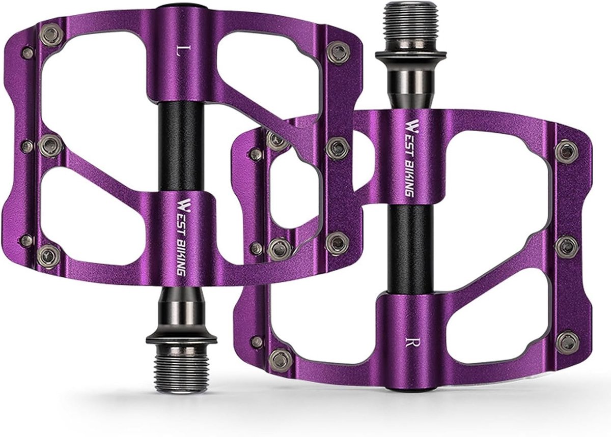 Duurzame aluminium fiets pedalen met 3 gesloten lagers en 12 antislip pinnen voor optimale grip