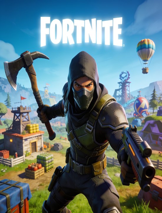 Luxe Metalen Wanddecoratie 30x40 cm –Fortnite - Battle Royale - Gameposter - Metalen Poster 40x30cm