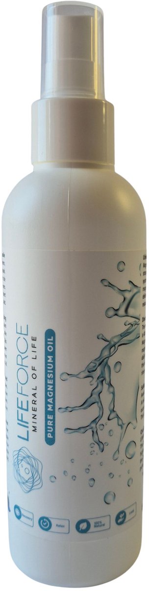 Magnesium Olie Spray 200ml - Magnesium Spray voor Spieren - Puur Zechstein - Lifeforce