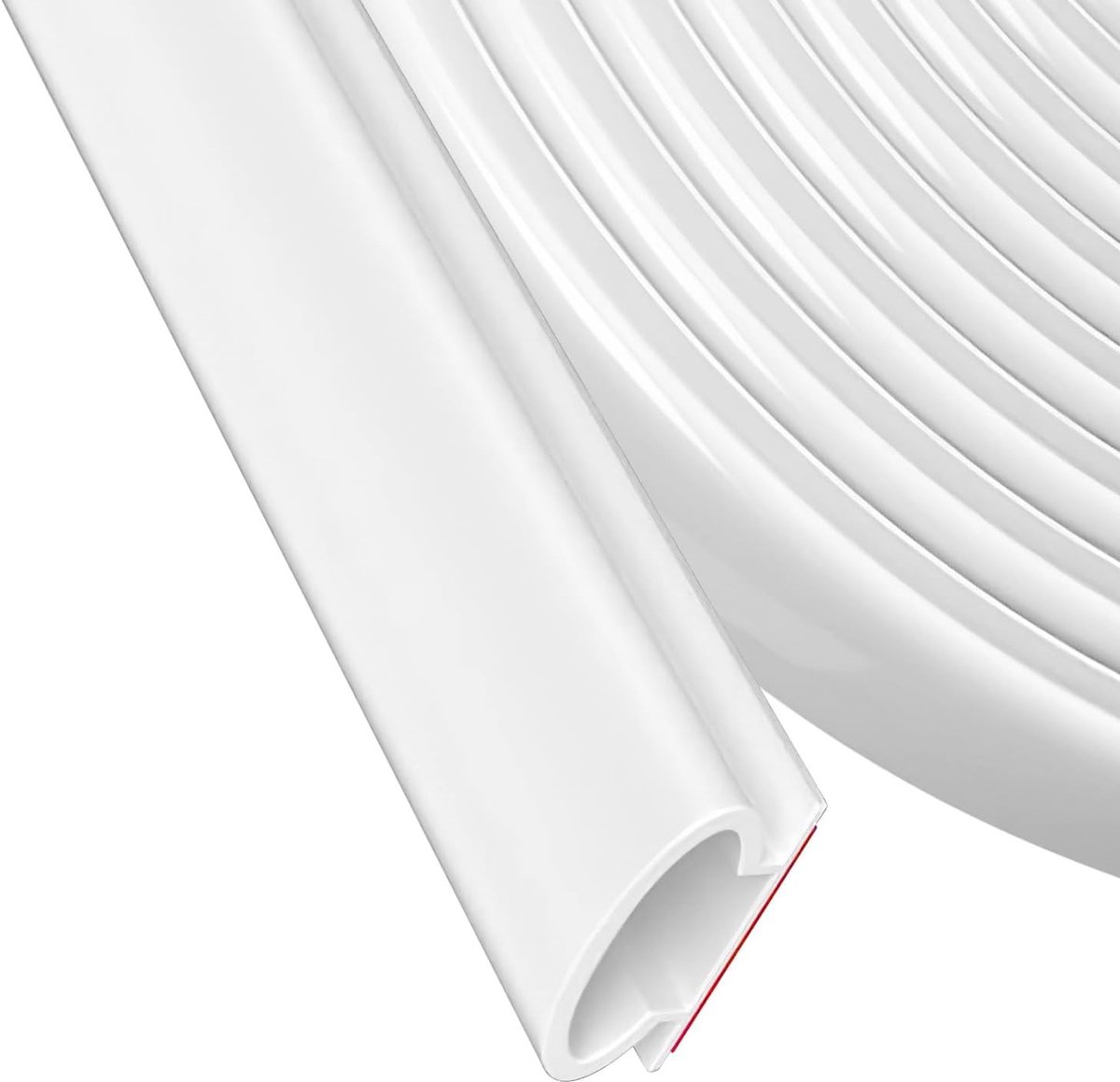 D Shape Zelfklevende Rubber Deur- en Raamafdichting 10 x 6 mm voor Geluidsisolatie en Warmtebehoud (Wit, 7M)