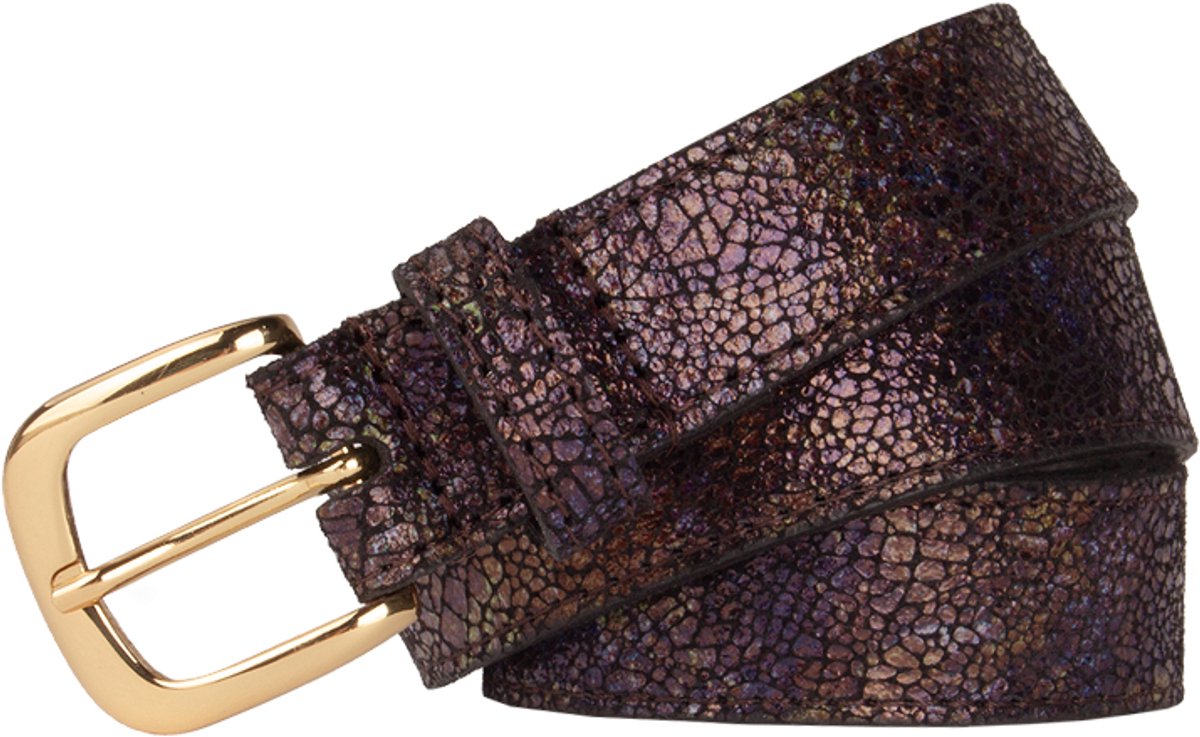 Legend Dames - Leren riem - Blauw - Multi - 105cm