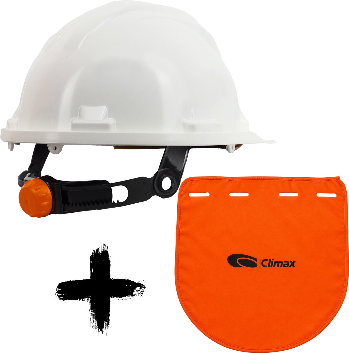 Climax Veiligheidshelm RG5 Wit met Nekbescherming - Nekflap met Veiligheidshelm