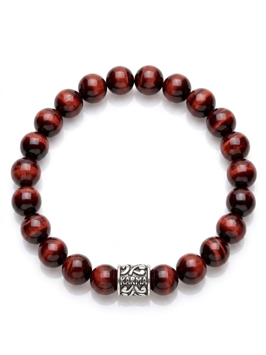 Karma 8mm kralenketting Red Tiger 86446 19cm