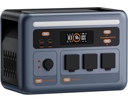 OSCAL PowerMax 1800SE - Draagbare Powerstation - 1024Wh LiFePO4 Accu - 1800W Solargenerator - 2x 100W USB-C Snelladen - Noodstroom voor Camping, Camper en Thuis