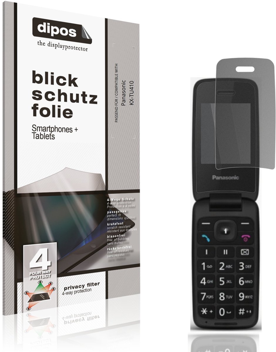dipos – Matte Privacy Screenprotector geschikt voor Panasonic KX-TU410 | Anti-Spy Beschermfolie