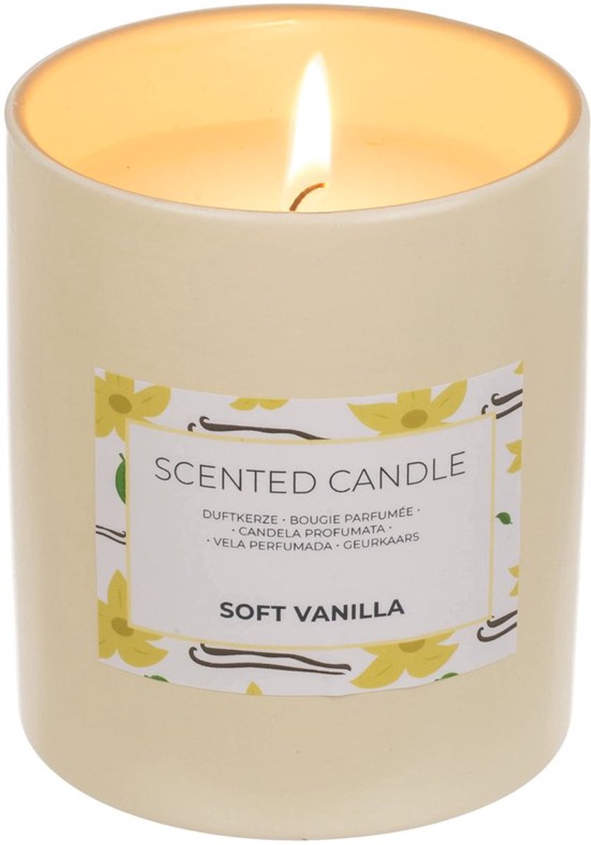 Geurkaars - Ø 8,5 x 10 cm - Soft Vanilla - Crème - Brandduur 38 uur