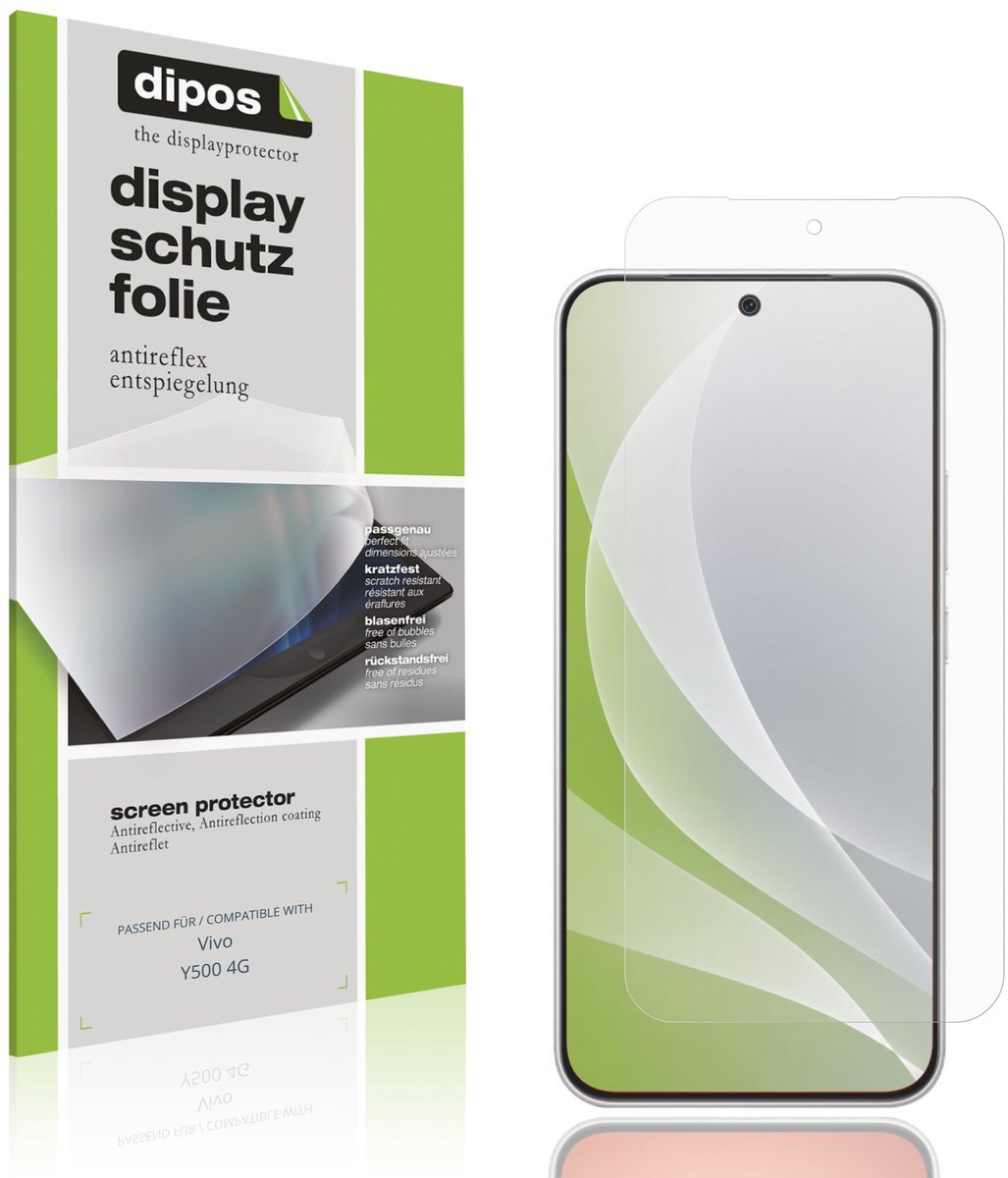 dipos – 4x Matte Beschermfolie geschikt voor Vivo Y500 4G | Krasbestendige & antireflecterende Screenprotector Ultra-Thin