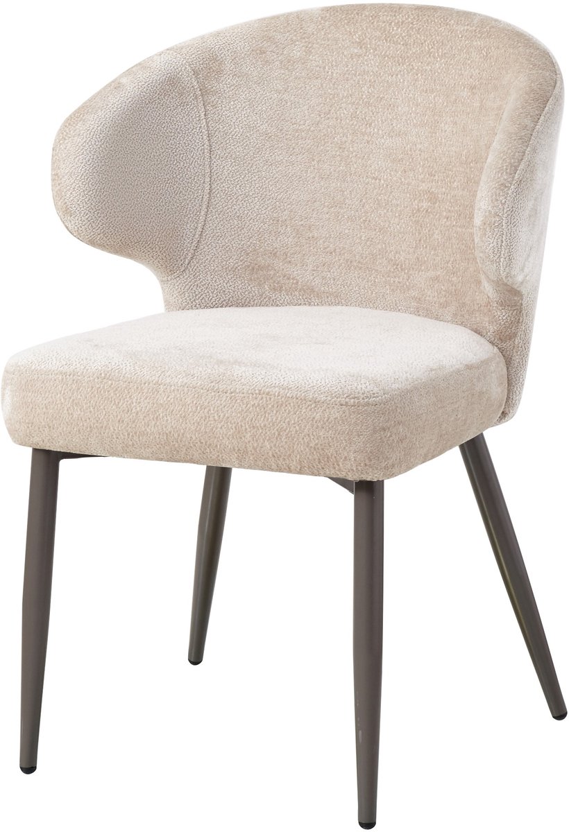 PTMD Eetkamerstoel Ares - Beige - 60x60x84.5cm