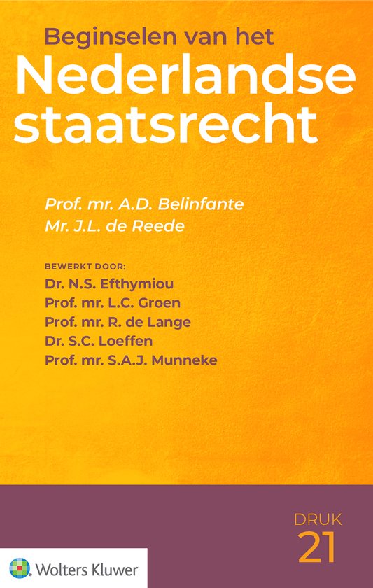 Beginselen van het Nederlandse staatsrecht - cover