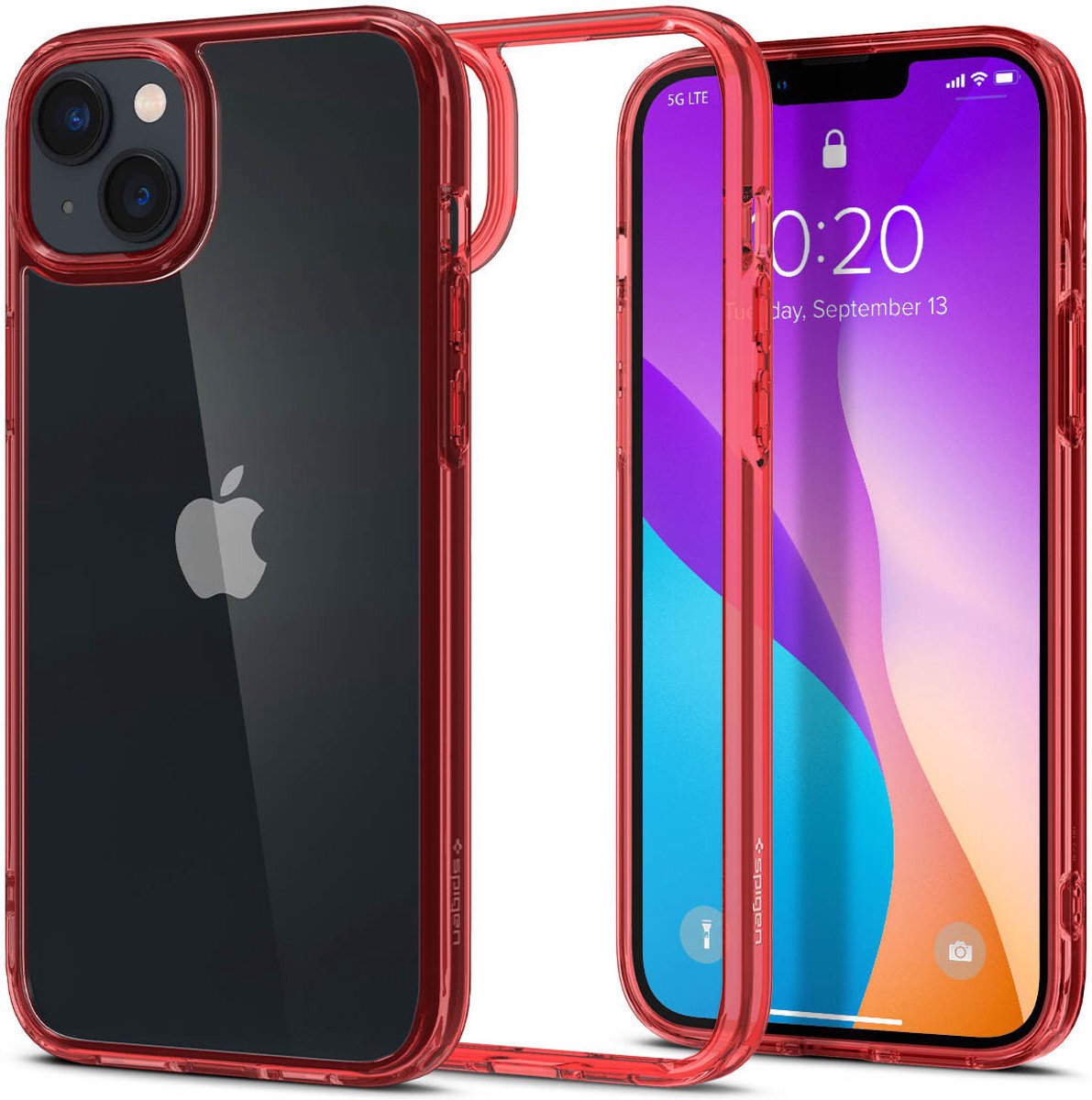 Spigen Ultra Hybrid Apple iPhone 14 Plus Hoesje Back Cover Rood