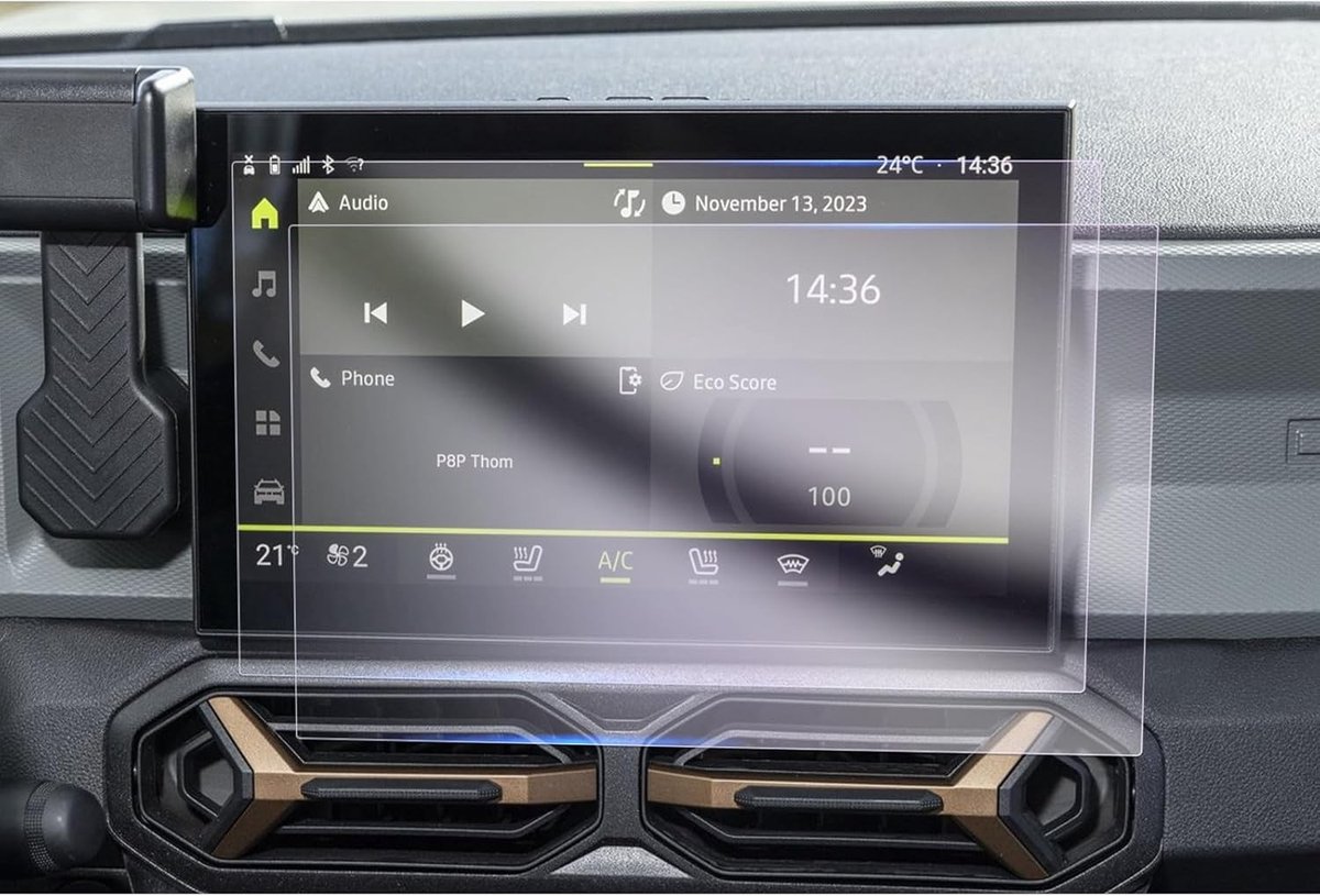 Pack van 2 Navigatie Beschermfolie voor Dacia Duster 3 2024-2025, Nano Screen Protector, Schokbestendig en 6H Krassenbestendig