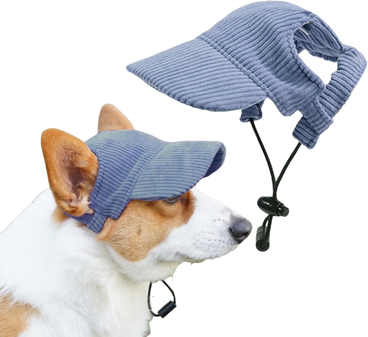 Hondenhoed - Zonnehoed voor honden - Verstelbaar - Met oorgaten - Zonnehoed voor honden voor buiten - Zomerzonnehoed - Zomerzonnehoed voor huisdieren - Geschikt voor kleine honden van 3,5-7,5 kg - Maat S