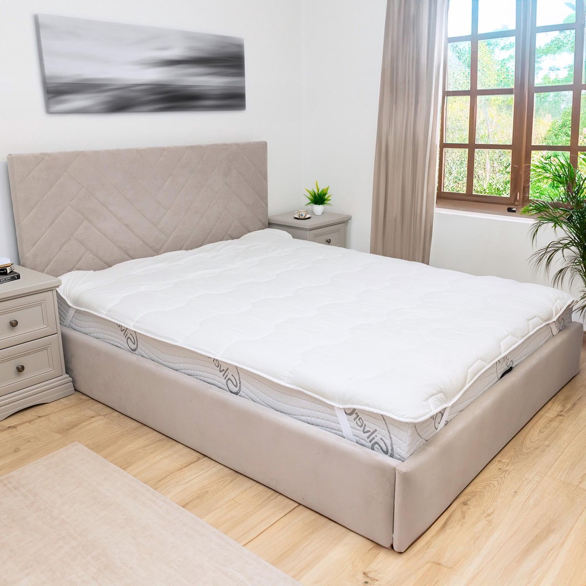 Matrasbeschermer 140x200cm - Gewatteerd Matrasdek met 4 Hoekelastieken – Ademend & Wasbaar Matrasoplegger Topper Onderdeken voor Bed en Boxspring 140x200 cm