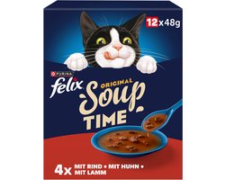 FELIX Soup, verpakking van 12 stuks: een verscheidenheid aan smaken van het platteland (1 x 12 x 48g)