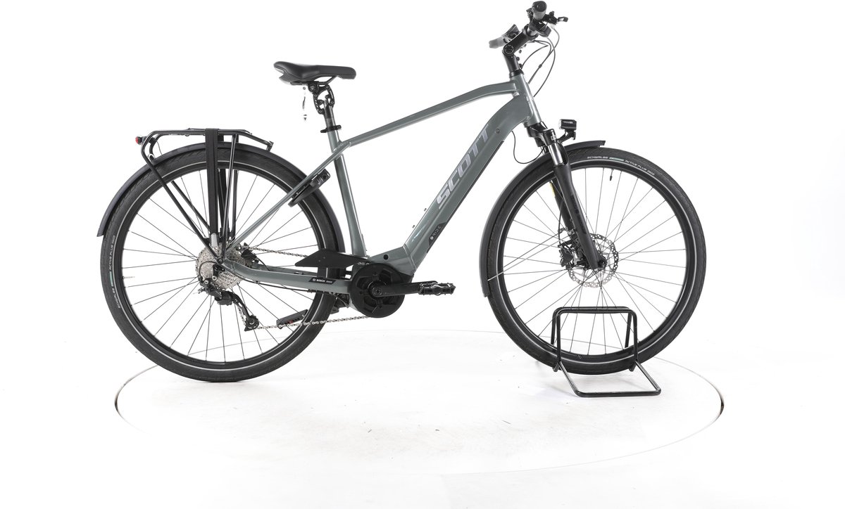 Scott Sub Active eRIDE 10 Elektrische trekkingfiets Bosch Accu 500Wh 28" grijs