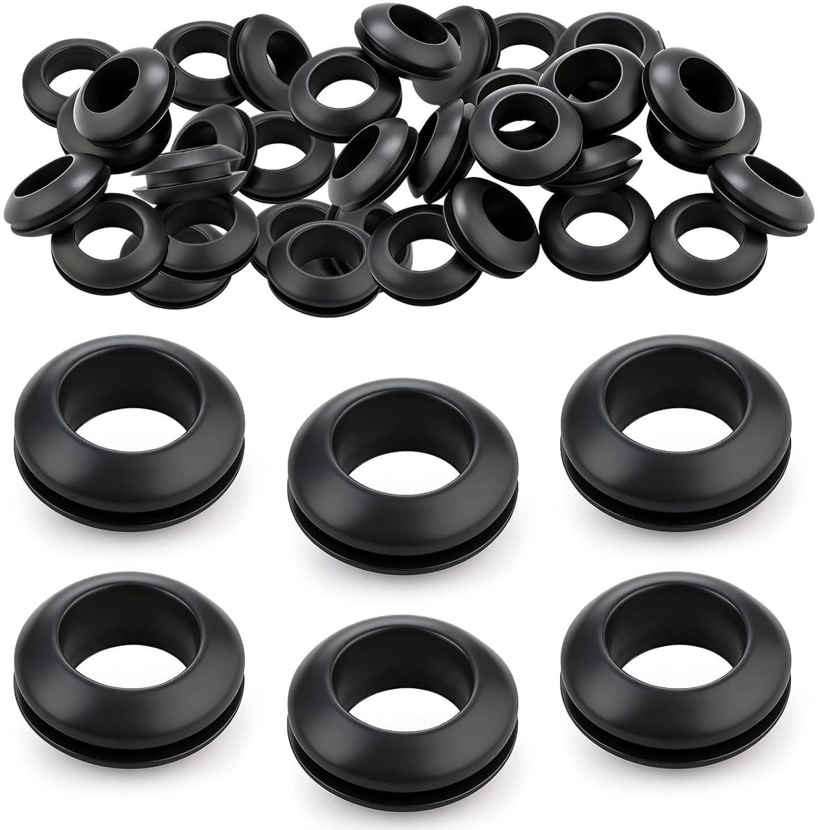 30 stuks 22mm Rubber Doorpluggen voor Kabeldoorvoer - Ideaal voor Elektrische Installaties en Kabelbeheer