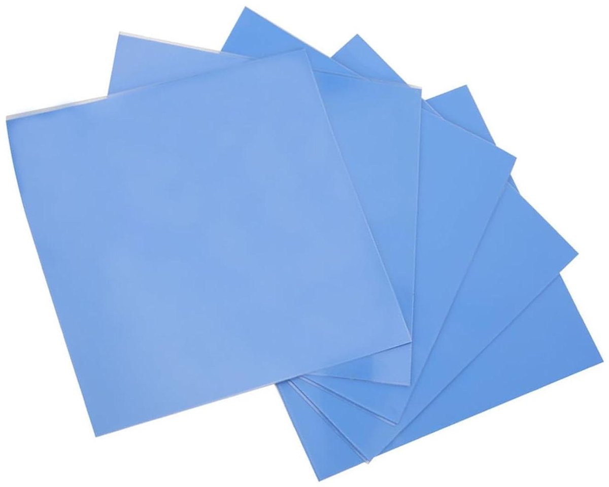 Thermisch Kussen - Warmtegeleider Pad - Componenten Koelen - Hoge Thermische Geleiding - 100x100x0.5 Mm - Blauw