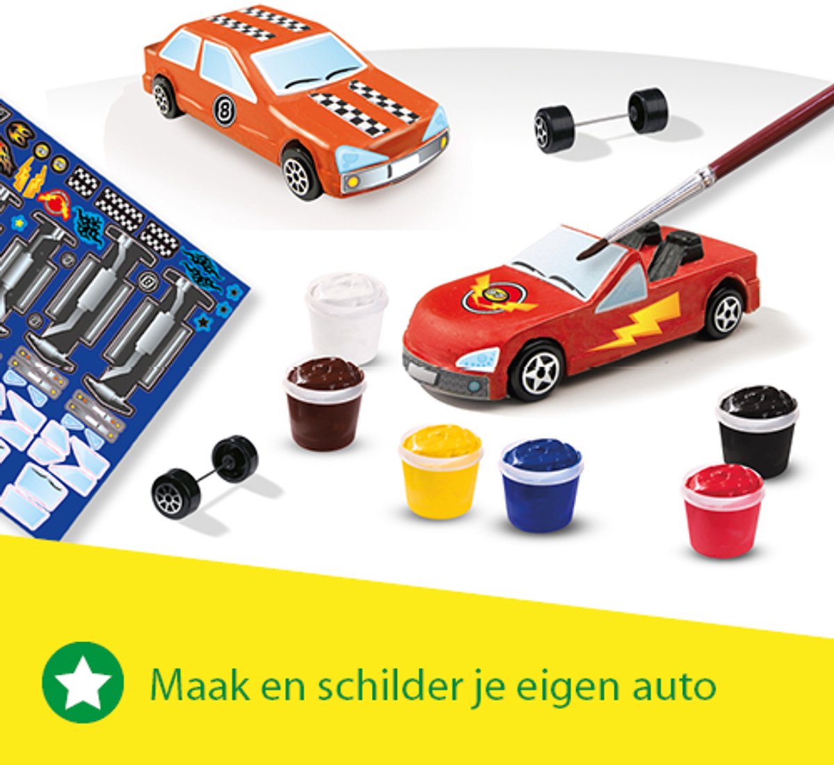 SES Creative Gieten en Schilderen - Auto's met Wieltjes - Voor Jongens vanaf 5 Jaar - Knutselen - Schoencadeautjes Sinterklaas — cadeau in Spellen & Speelgoed - foto 3
