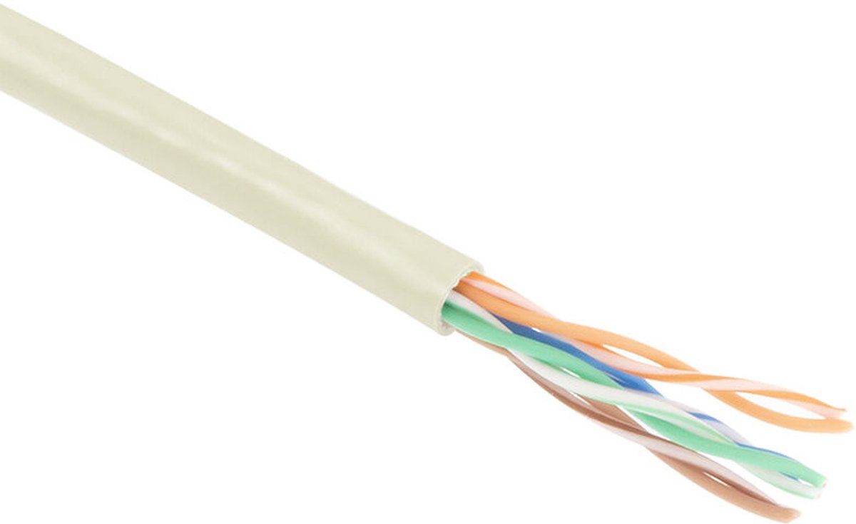 ACT EP305B CAT5E U/UTP Patchkabel Soepel Ivoor - 305 meter