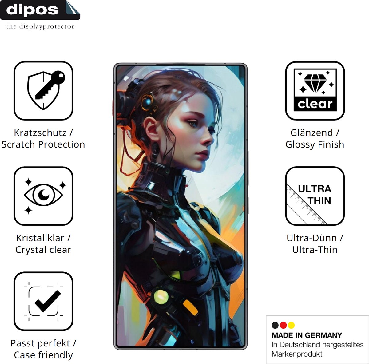dipos – 4x Beschermfolie geschikt voor Nubia Red Magic 11 Air | Krasbestendige & heldere Screenprotector Ultra-Thin