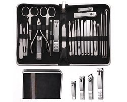 Fokelyi 26 Delige Pedicureset - Manicure en Pedicure Set - Nagelknipper - Nagelvijl - Nageltang - Pedicuresets - RVS - Inclusief Etui