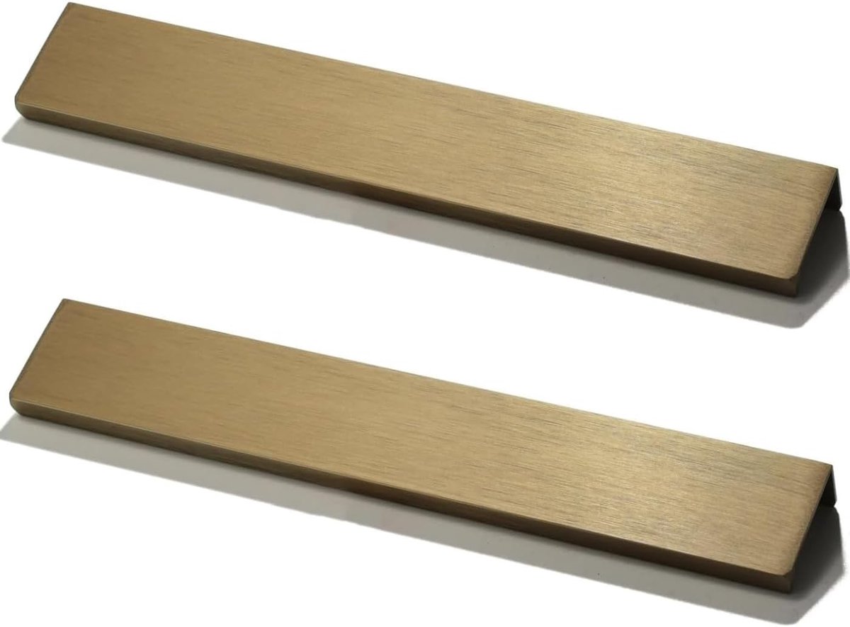 Zesdelige set verborgen meubelgrepen in goudkleur, aluminiumlegering, 200mm lengte, 160mm boorgatafstand, modern design