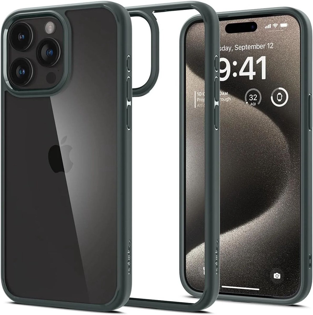 Spigen Ultra Hybrid Apple iPhone 15 Pro Max Hoesje Groen