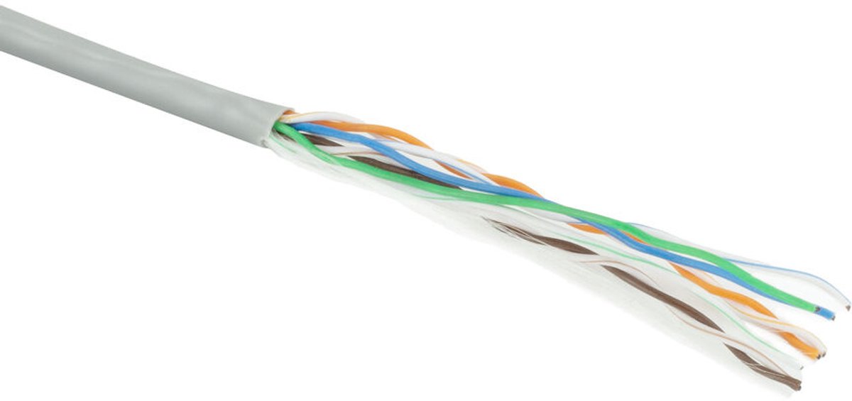 ACT ES305B CAT5E U/UTP PVC Kabel Massief Grijs - 305 meter